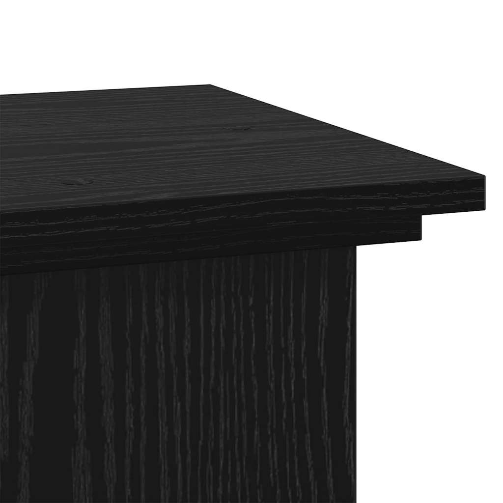 Supporto per piante Rovere Nero 33 x 33 x 80 cm