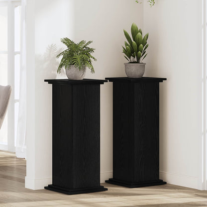 Supporto per piante Rovere Nero 33 x 33 x 80 cm | homemem39
