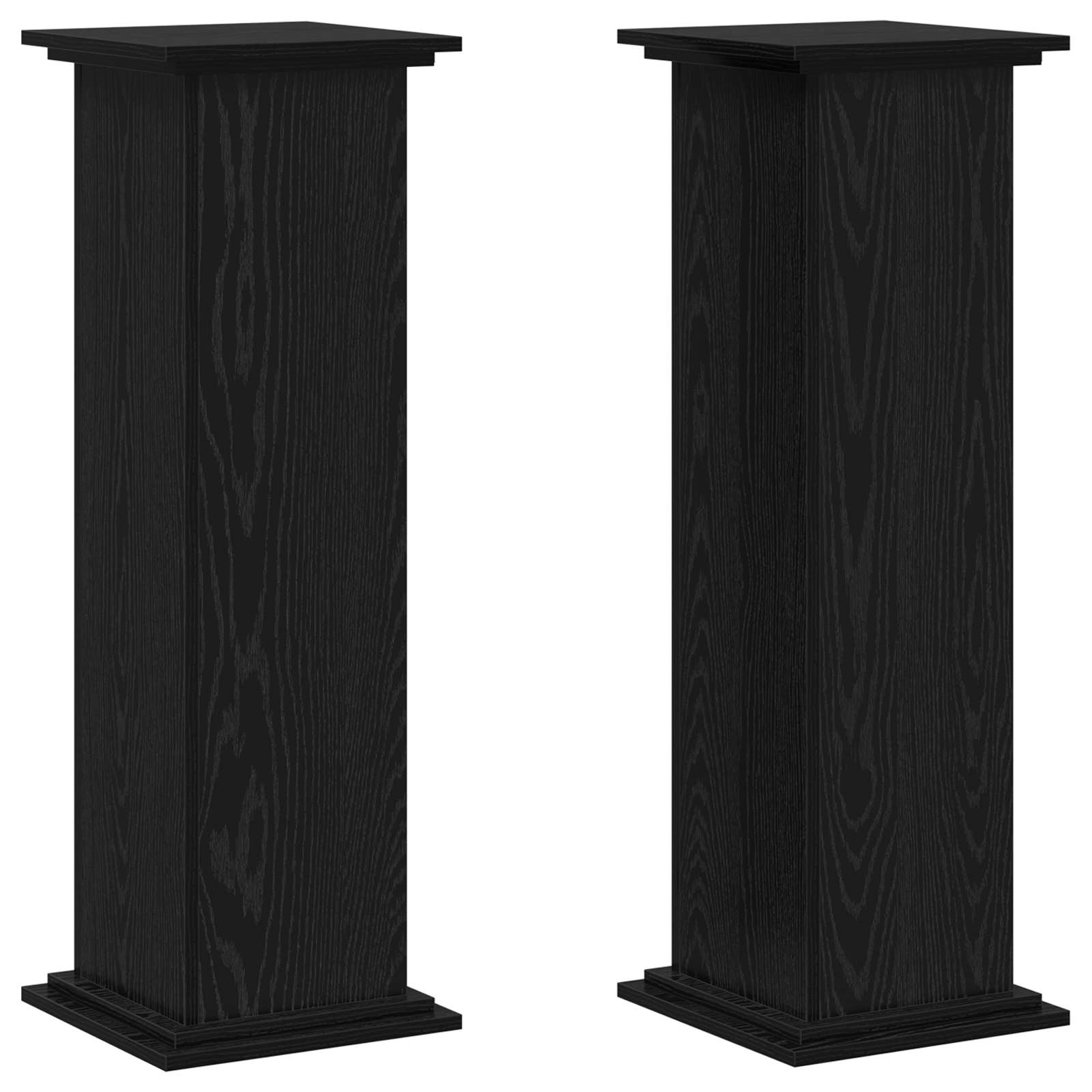 Supporto per piante Rovere Nero 33 x 33 x 100 cm | homemem39