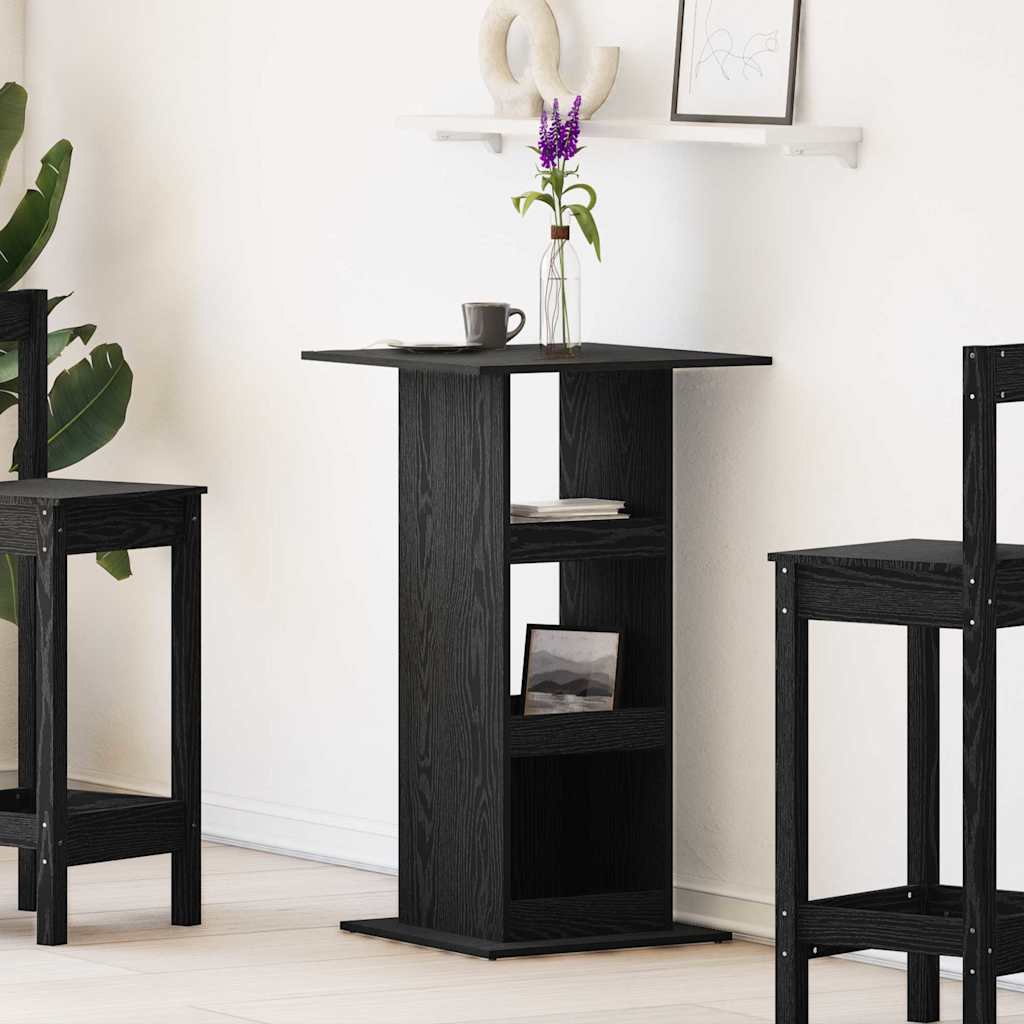 Tavolo da bar Rovere Nero 60 x 60 x 100 cm Legno multistrato | homemem39
