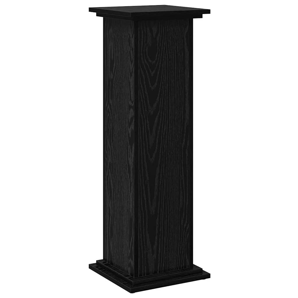 Supporto di esposizione con porta Rovere Nero 31 x 30 x 90 cm