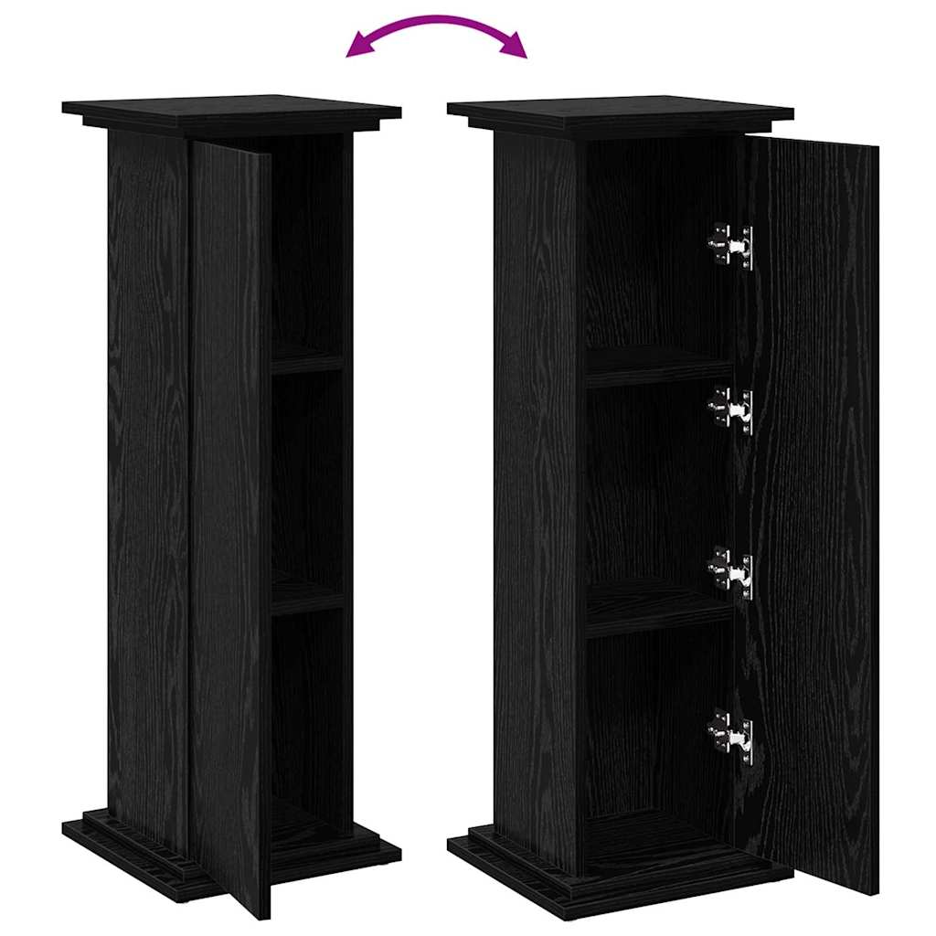 Supporto di esposizione con porta Rovere Nero 31 x 30 x 90 cm | homemem39
