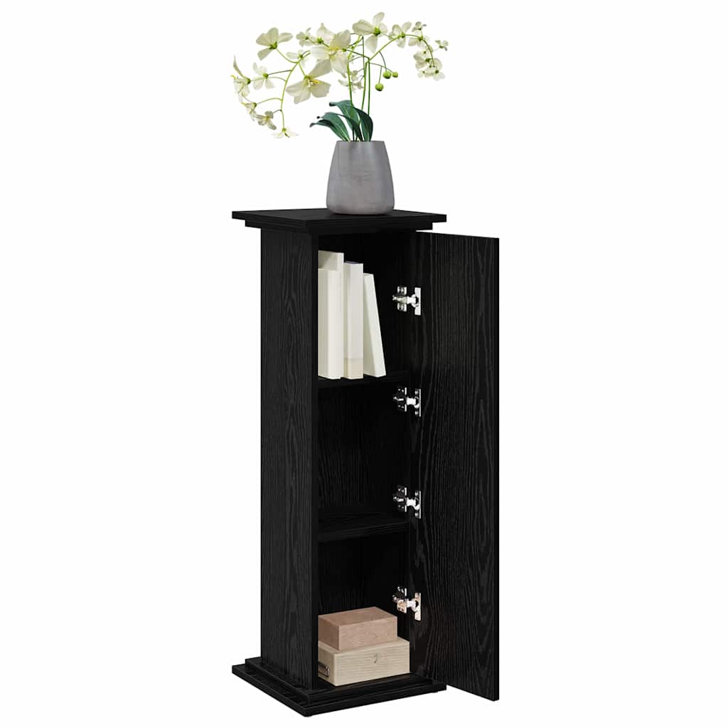 Supporto di esposizione con porta Rovere Nero 31 x 30 x 90 cm