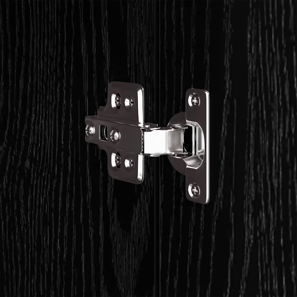 Supporto di esposizione con porta Rovere Nero 31 x 30 x 60 cm