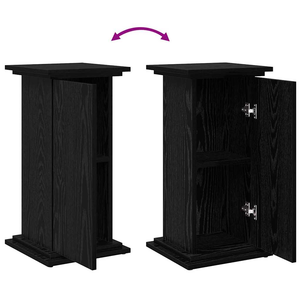 Supporto di esposizione con porta Rovere Nero 31 x 30 x 60 cm | homemem39