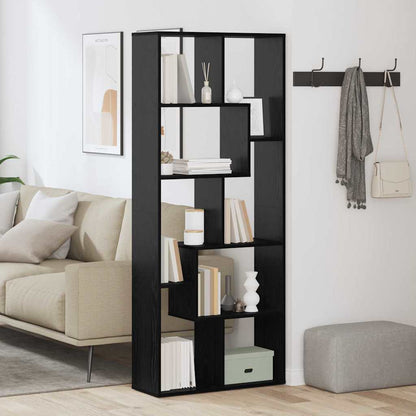 Armadio per Libri Rovere Nero 67 x 25 x 162 cm