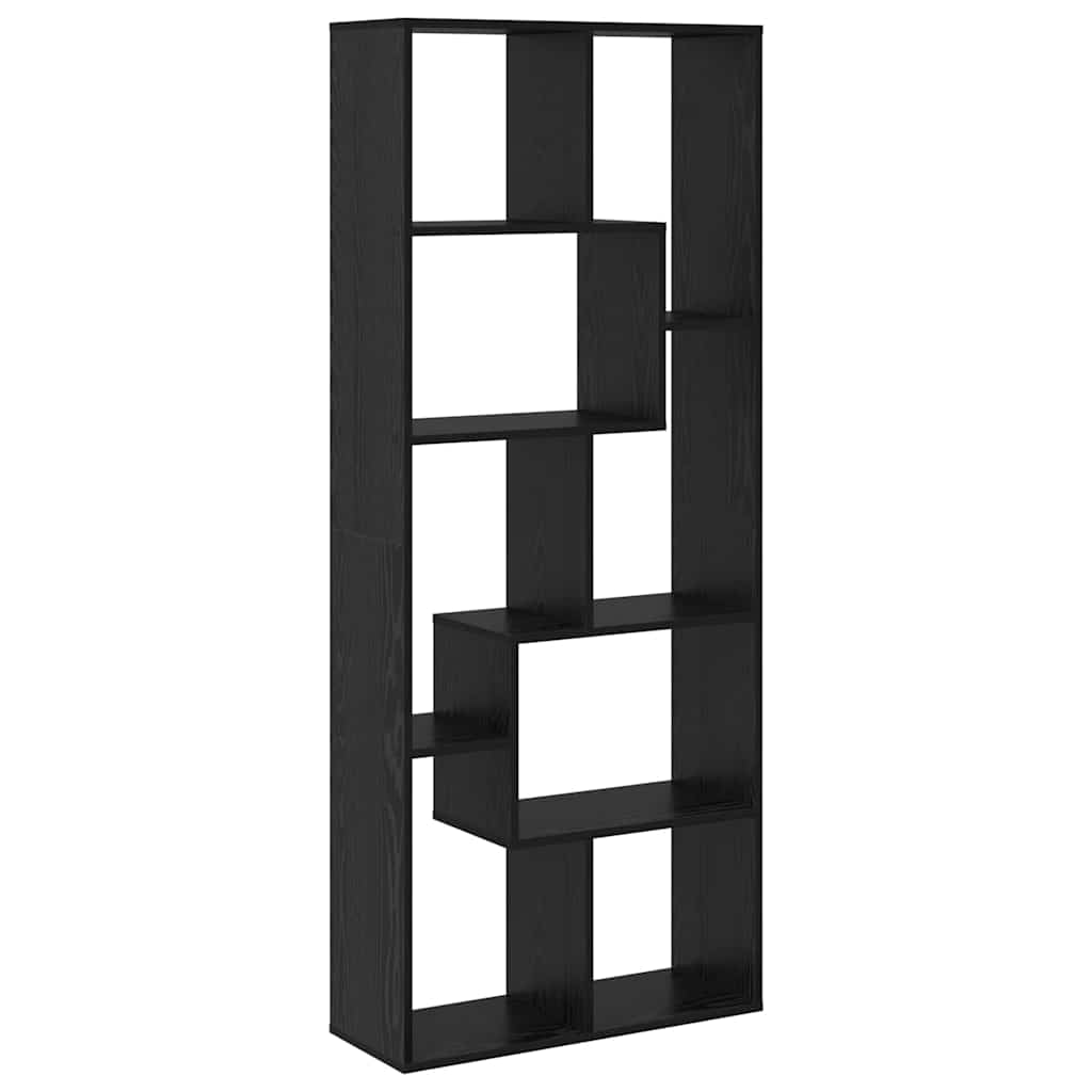 Armadio per Libri Rovere Nero 67 x 25 x 162 cm