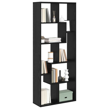Armadio per Libri Rovere Nero 67 x 25 x 162 cm