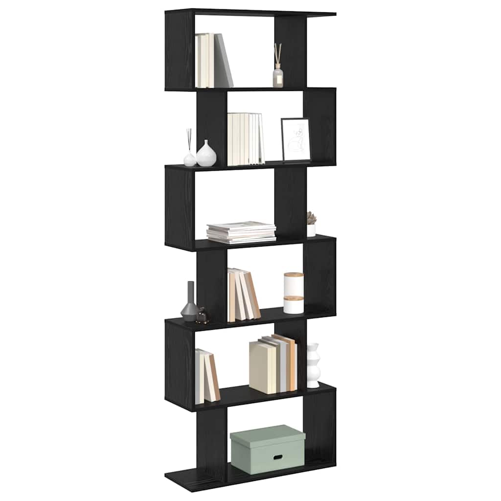 Armadio per Libri Rovere Nero 70 x 24 x 193,5 cm | homemem39