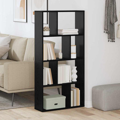 Armadio per Libri 8 livelli 60 x 20 x 120,5 cm Rovere Nero