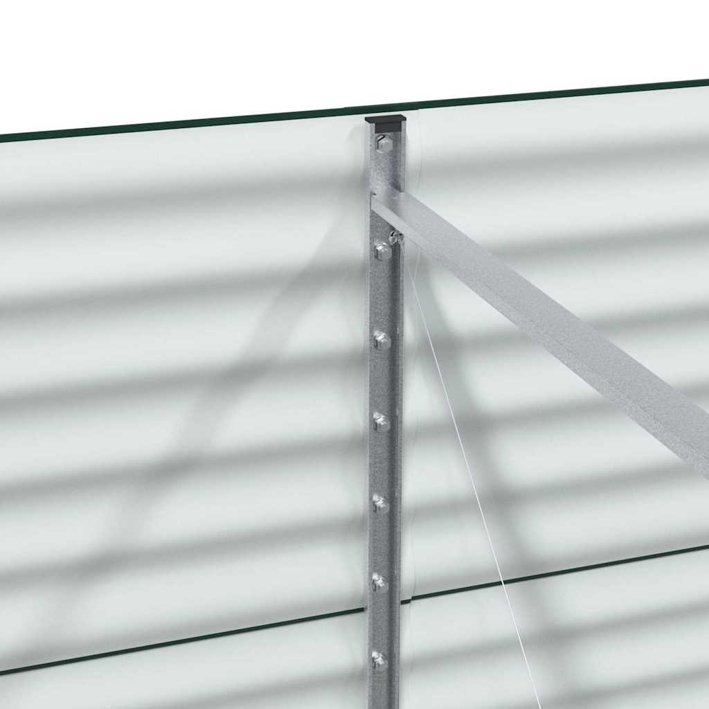 Letto rialzato da giardino Verde 400 x 80 x 81 cm Acciaio - homemem39