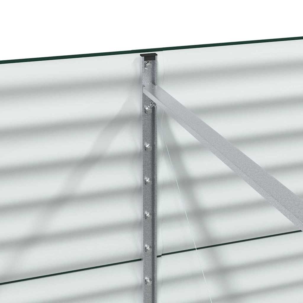 Letto rialzato da giardino Verde 320 x 80 x 81 cm Acciaio - homemem39