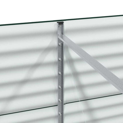 Letto rialzato da giardino Verde 320 x 80 x 81 cm Acciaio - homemem39