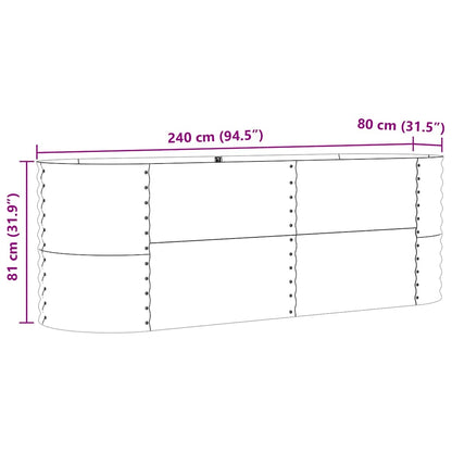 Letto Rialzato Verde 240 x 80 x 81 cm Acciaio