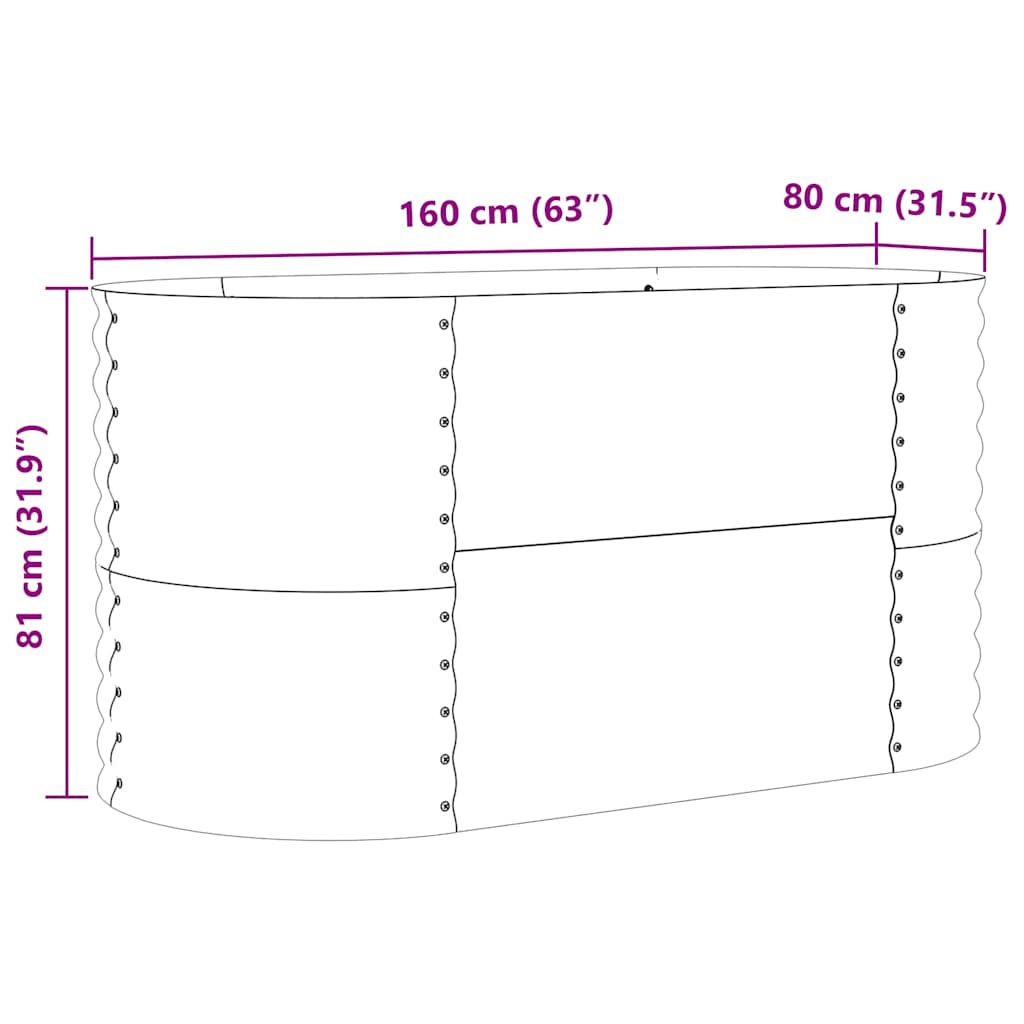 Letto Rialzato Verde 160 x 80 x 81 cm Acciaio | homemem39