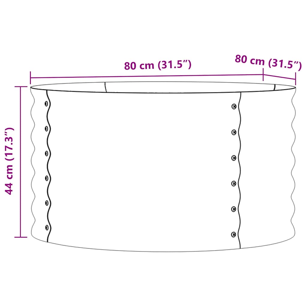 Letto Rialzato Verde 80 x 80 x 44 cm Acciaio | homemem39