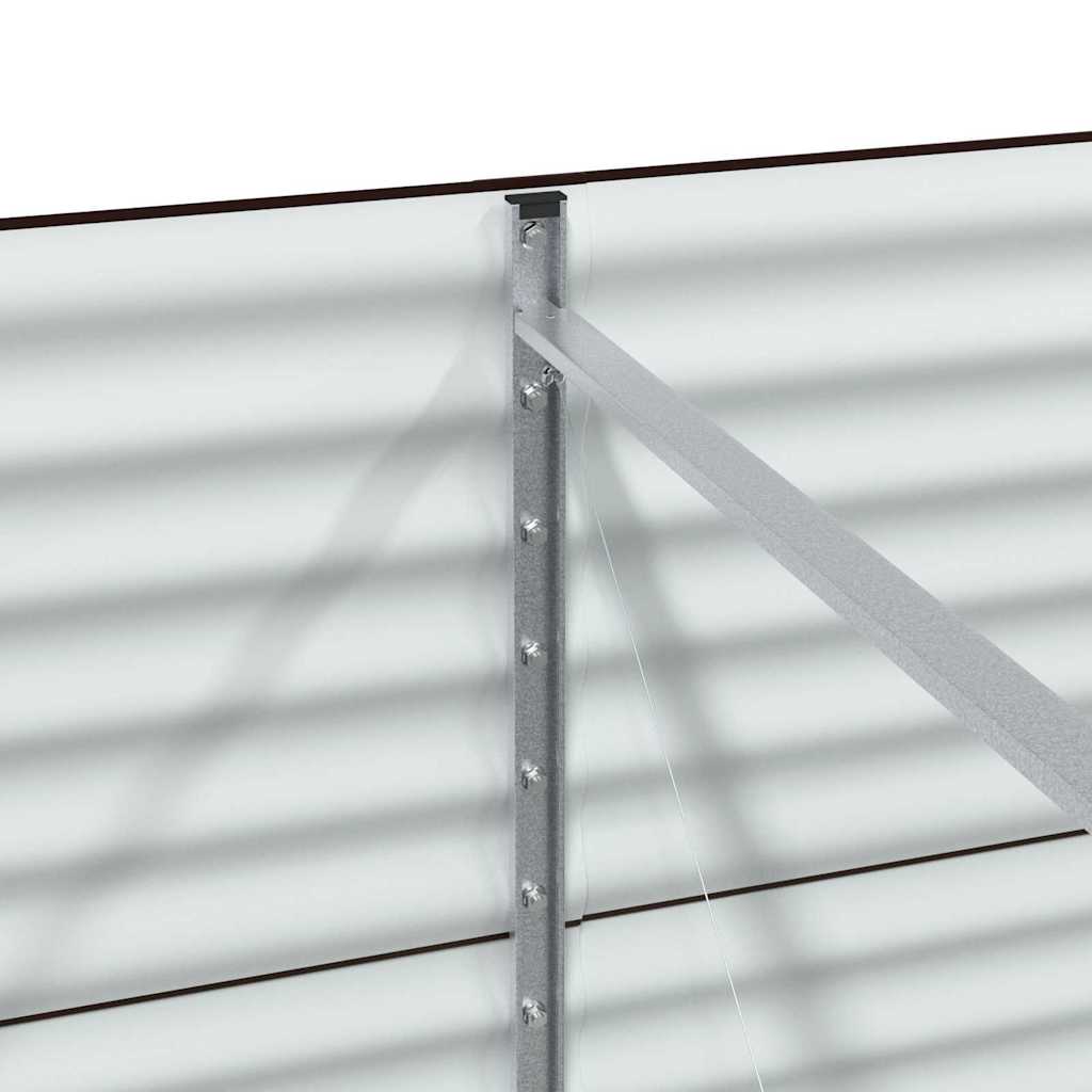 Letto rialzato da giardino Marrone 400 x 80 x 81 cm Acciaio - homemem39