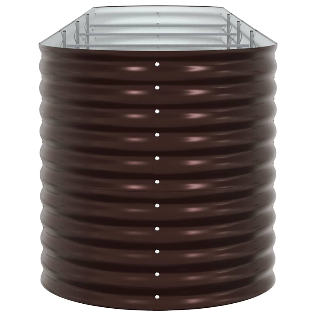 Letto rialzato da giardino Marrone 400 x 80 x 81 cm Acciaio - homemem39