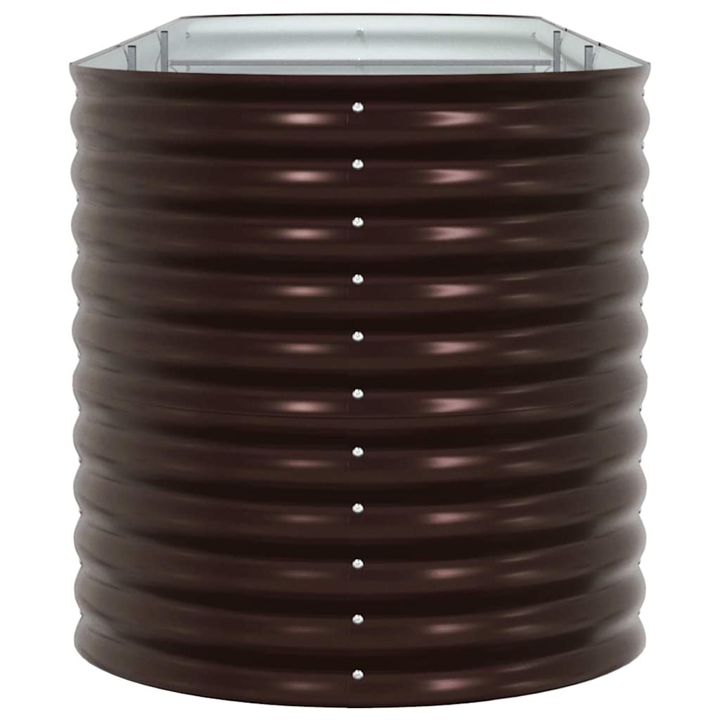 Letto rialzato da giardino Marrone 320 x 80 x 81 cm Acciaio - homemem39