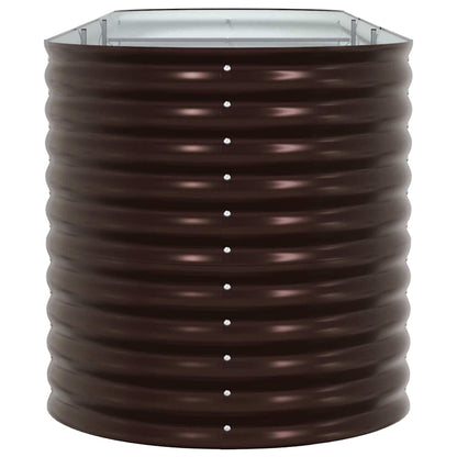 Letto rialzato da giardino Marrone 320 x 80 x 81 cm Acciaio - homemem39