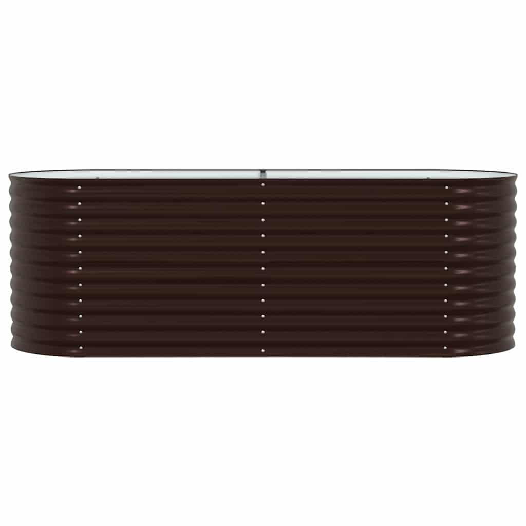 Letto rialzato da giardino Marrone 240 x 80 x 81 cm Acciaio - homemem39