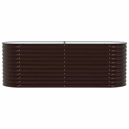 Letto rialzato da giardino Marrone 240 x 80 x 81 cm Acciaio - homemem39