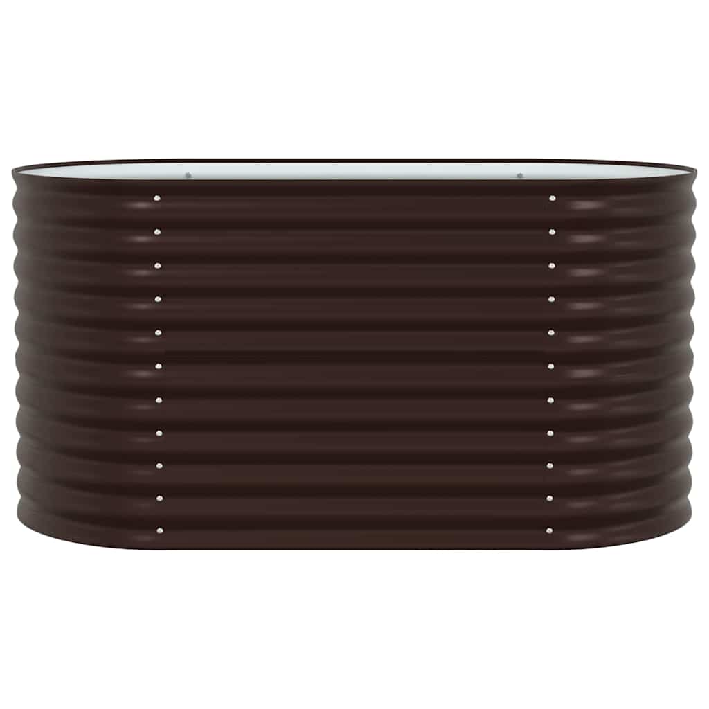 Letto rialzato da giardino Marrone 160 x 80 x 81 cm Acciaio - homemem39