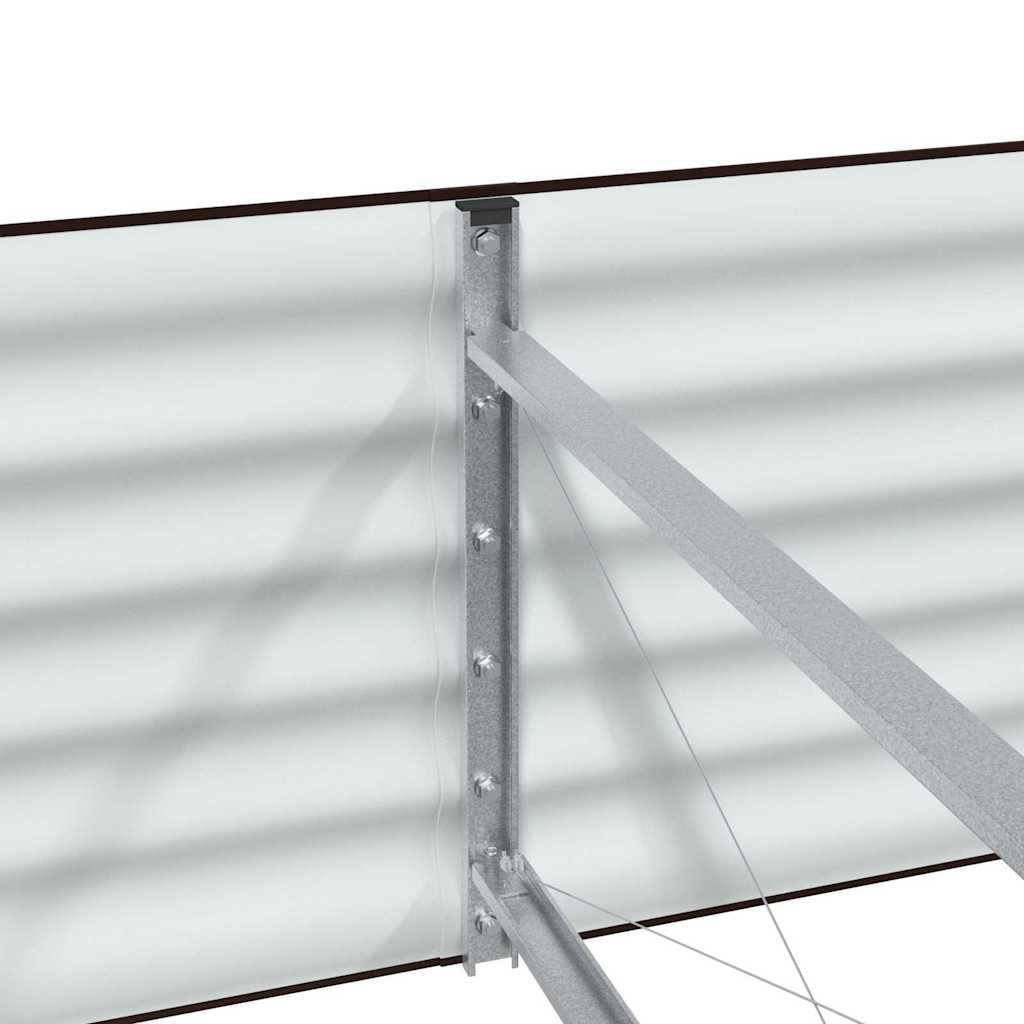 Letto rialzato da giardino Marrone 400 x 80 x 44 cm Acciaio