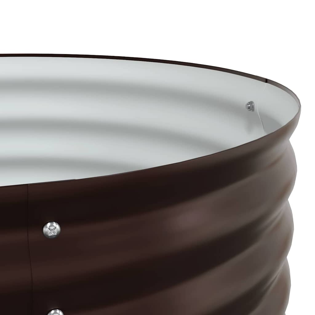 Letto rialzato da giardino Marrone 400 x 80 x 44 cm Acciaio