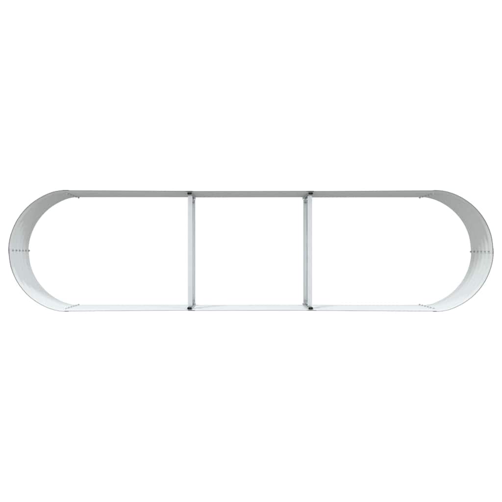 Letto rialzato da giardino Marrone 320 x 80 x 44 cm Acciaio