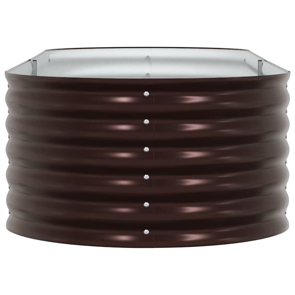 Letto rialzato da giardino Marrone 240 x 80 x 44 cm Acciaio - homemem39