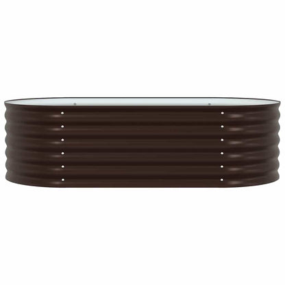 Letto rialzato da giardino Marrone 160 x 80 x 44 cm Acciaio - homemem39