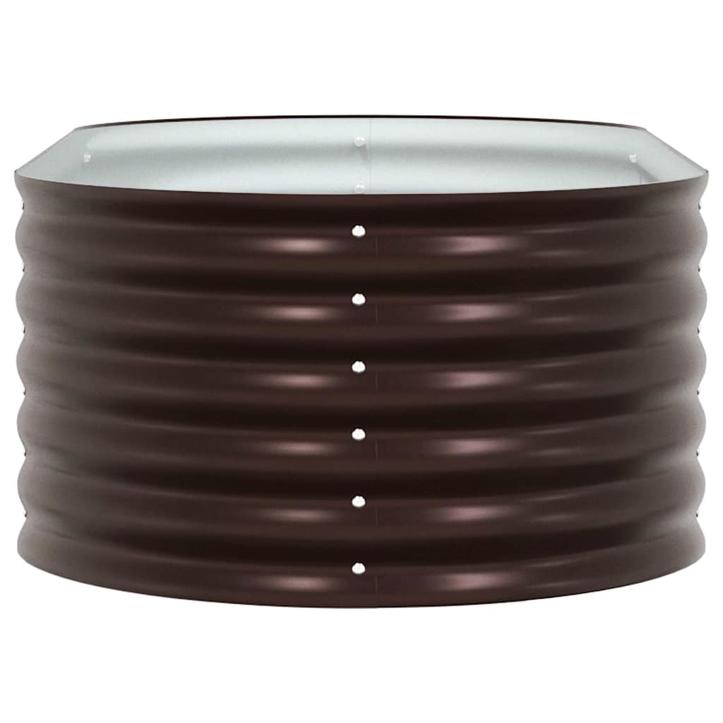 Letto rialzato da giardino Marrone 160 x 80 x 44 cm Acciaio - homemem39