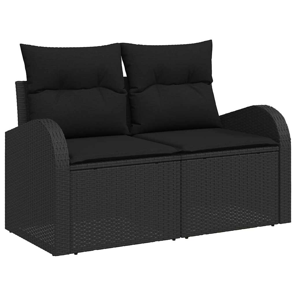 Set Divano da Giardino 5 pz Nero polyrattan | homemem39