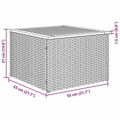 Set Divano da Giardino con cuscino 5 pcs Beige polyrattan