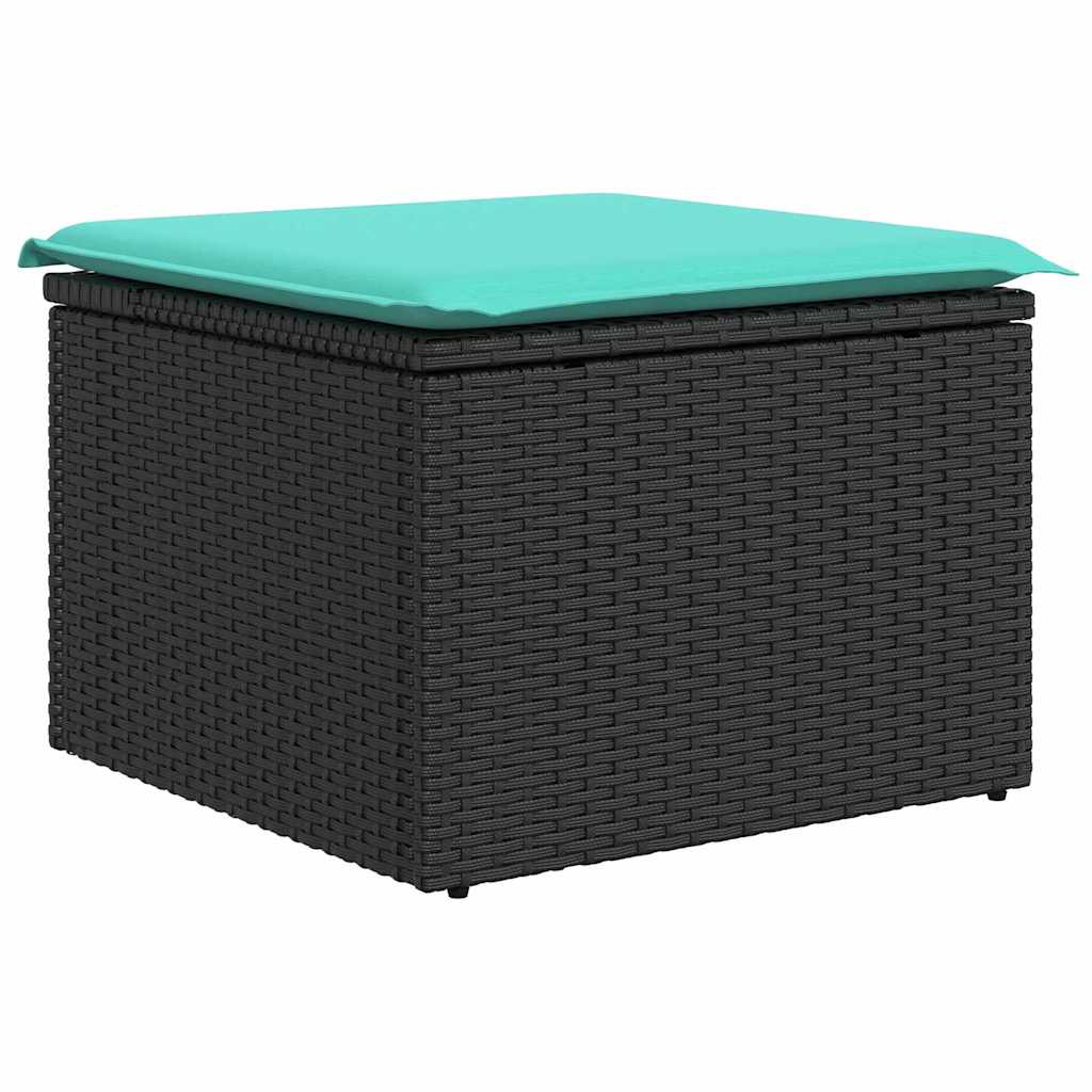 Set Divano da Giardino 6 pz Nero polyrattan | homemem39