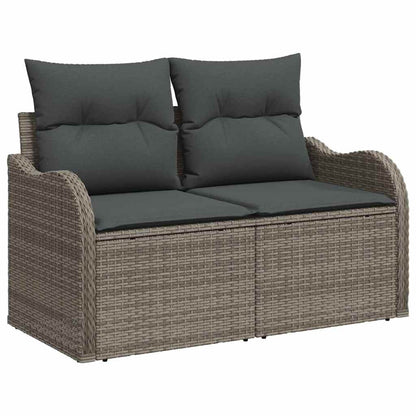 Set Divano da Giardino con cuscino 7 pcs Grigio polyrattan | homemem39