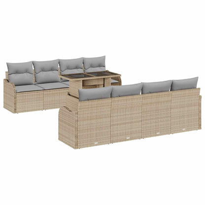 Set Divano da Giardino 7 pcs Beige e grigio polyrattan | homemem39