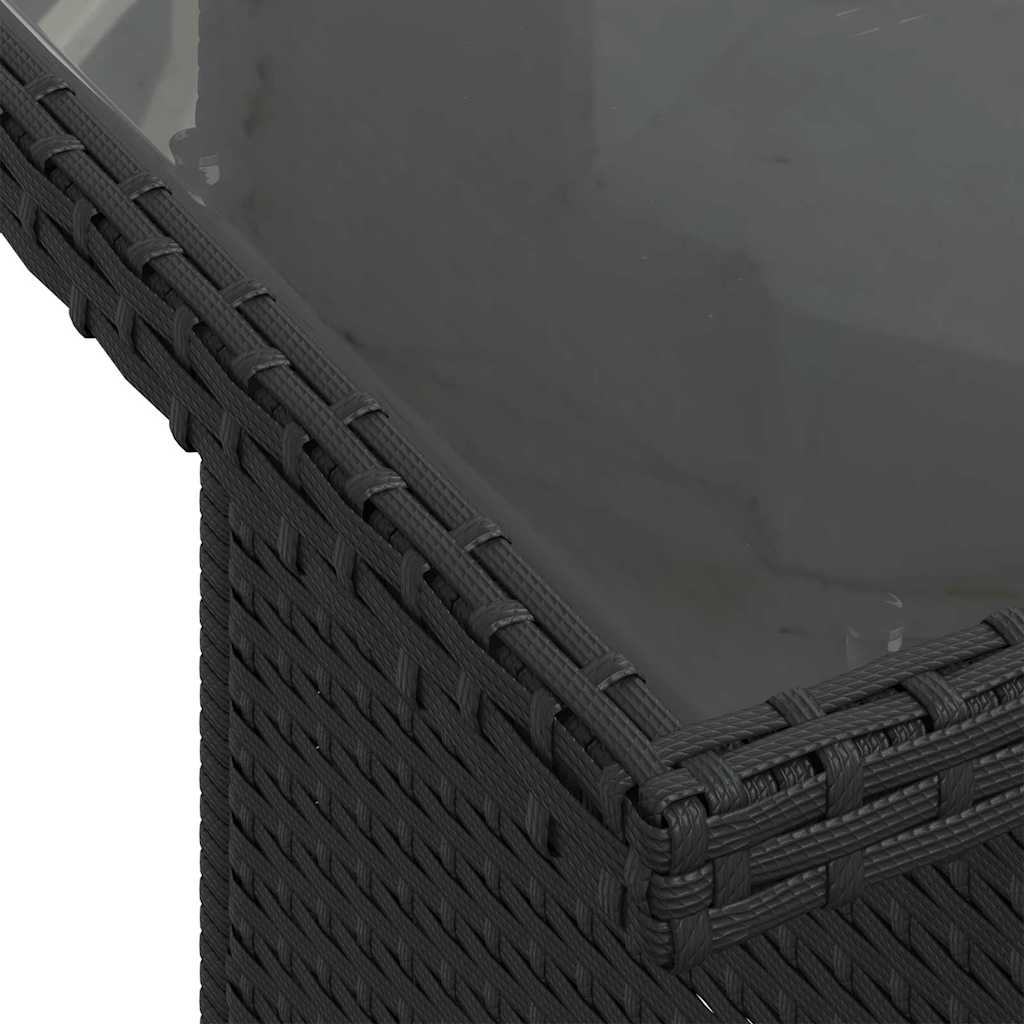 Set da esterno 6 pz Nero Poly Rattan | homemem39