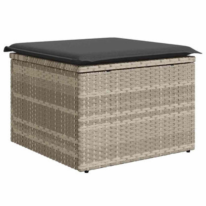 Set Divano da Giardino 8 pcs Grigio chiaro Poly Rattan | homemem39