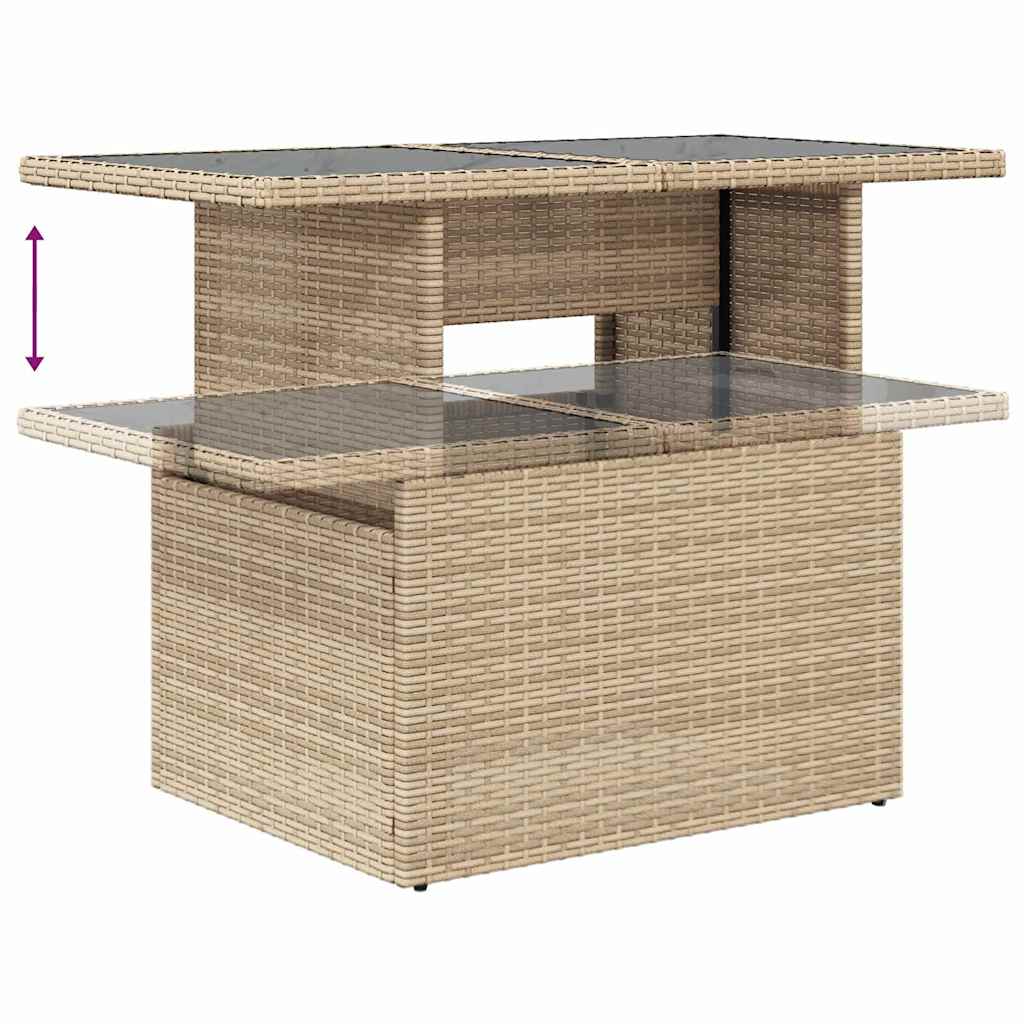 Set Divano da Giardino 10 pz 9-Numero di posti Beige e Crema | homemem39