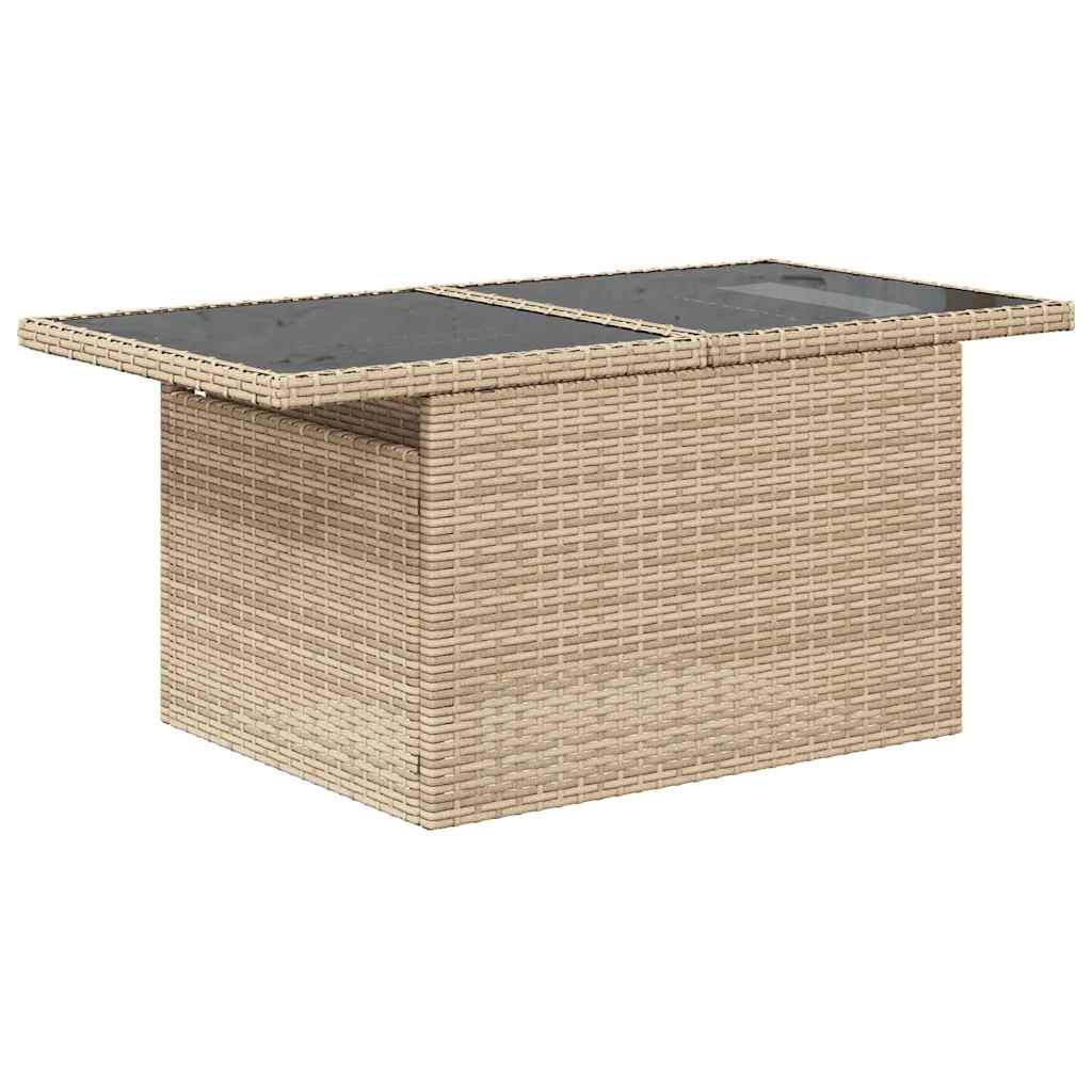 Set Divano da Giardino 7 pcs Beige e Crema polyrattan