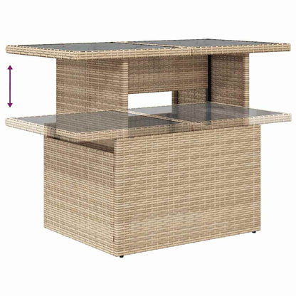 Set Divano da Giardino 7 pz Beige e Crema polyrattan | homemem39