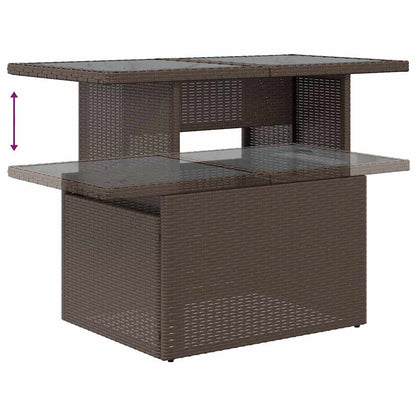 Set Divano da Giardino 7 pz Marrone e Crema polyrattan | homemem39