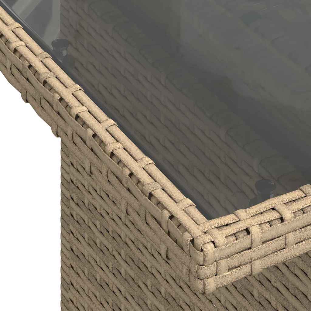 Set Divano da Giardino 7 pz Beige e Grigio Chiaro polyrattan | homemem39