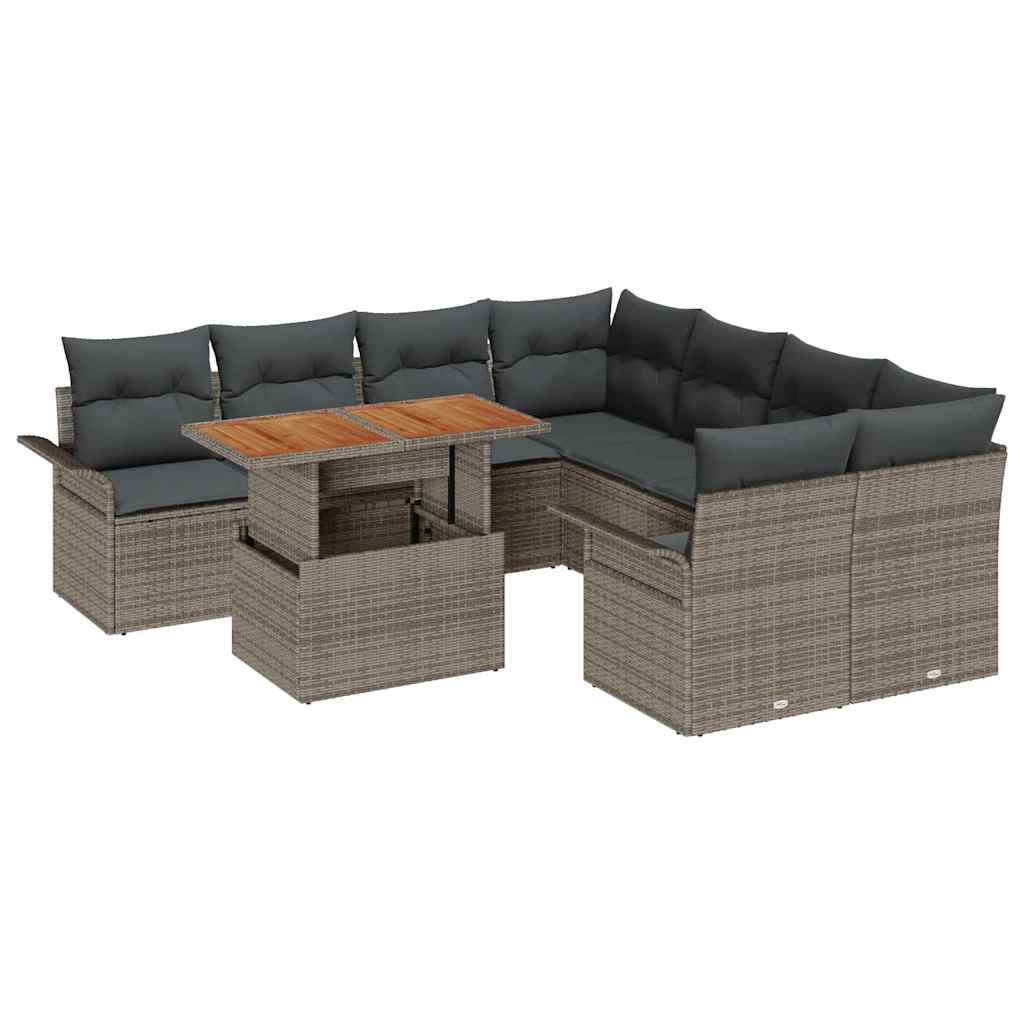 Set Divano da Giardino con cuscino Grigio | homemem39