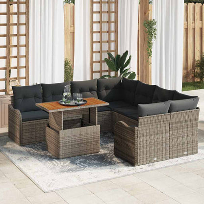 Set Divano da Giardino con cuscino 7 pcs Grigio | homemem39
