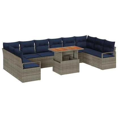 Set Divano da Giardino 11 pz 10-Numero di posti