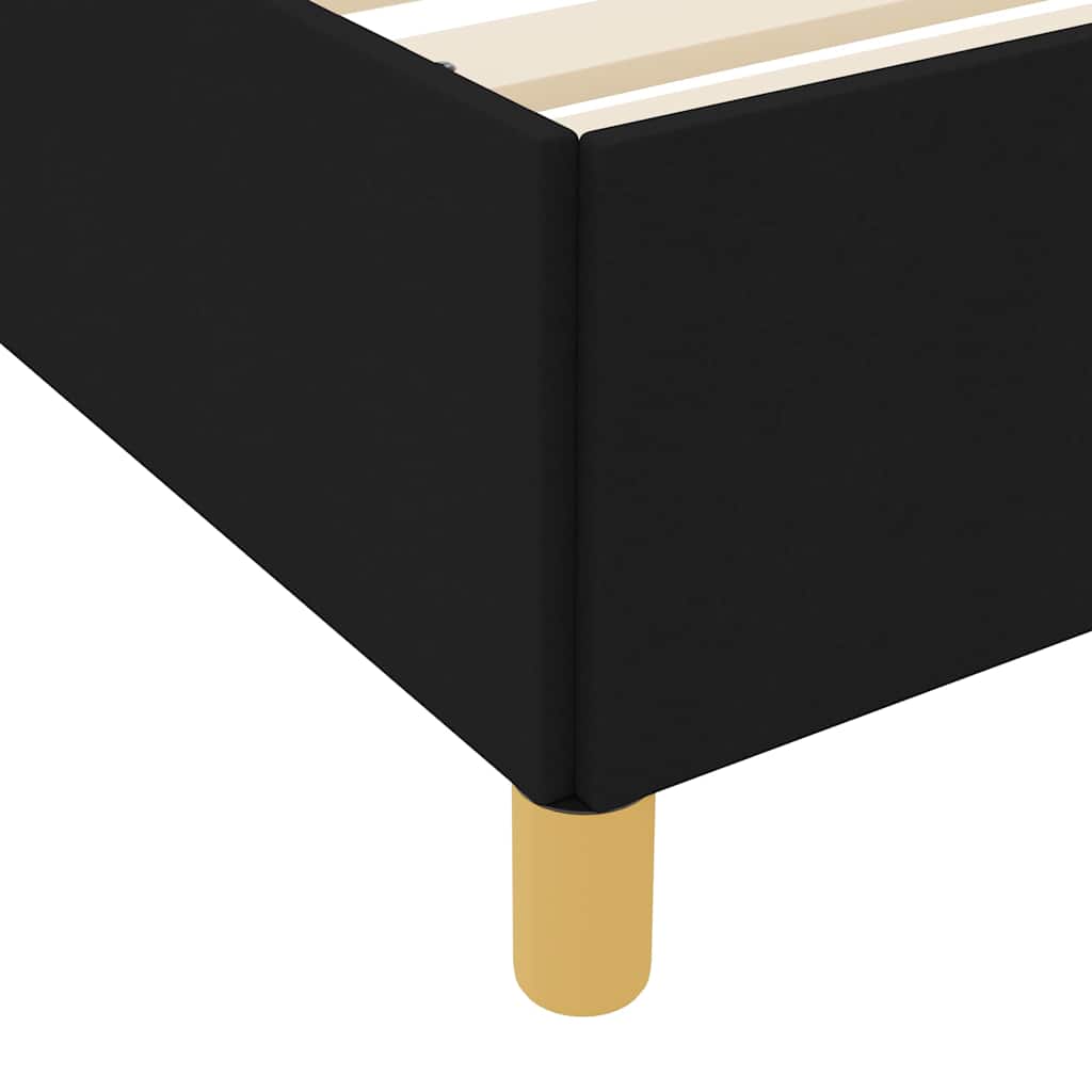 Struttura del letto con materasso Nero 90 x 200 cm Tessuto | homemem39