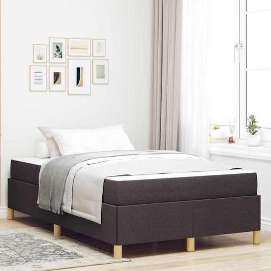 Struttura del letto Marrone Scuro 120 x 190 cm Tessuto | homemem39